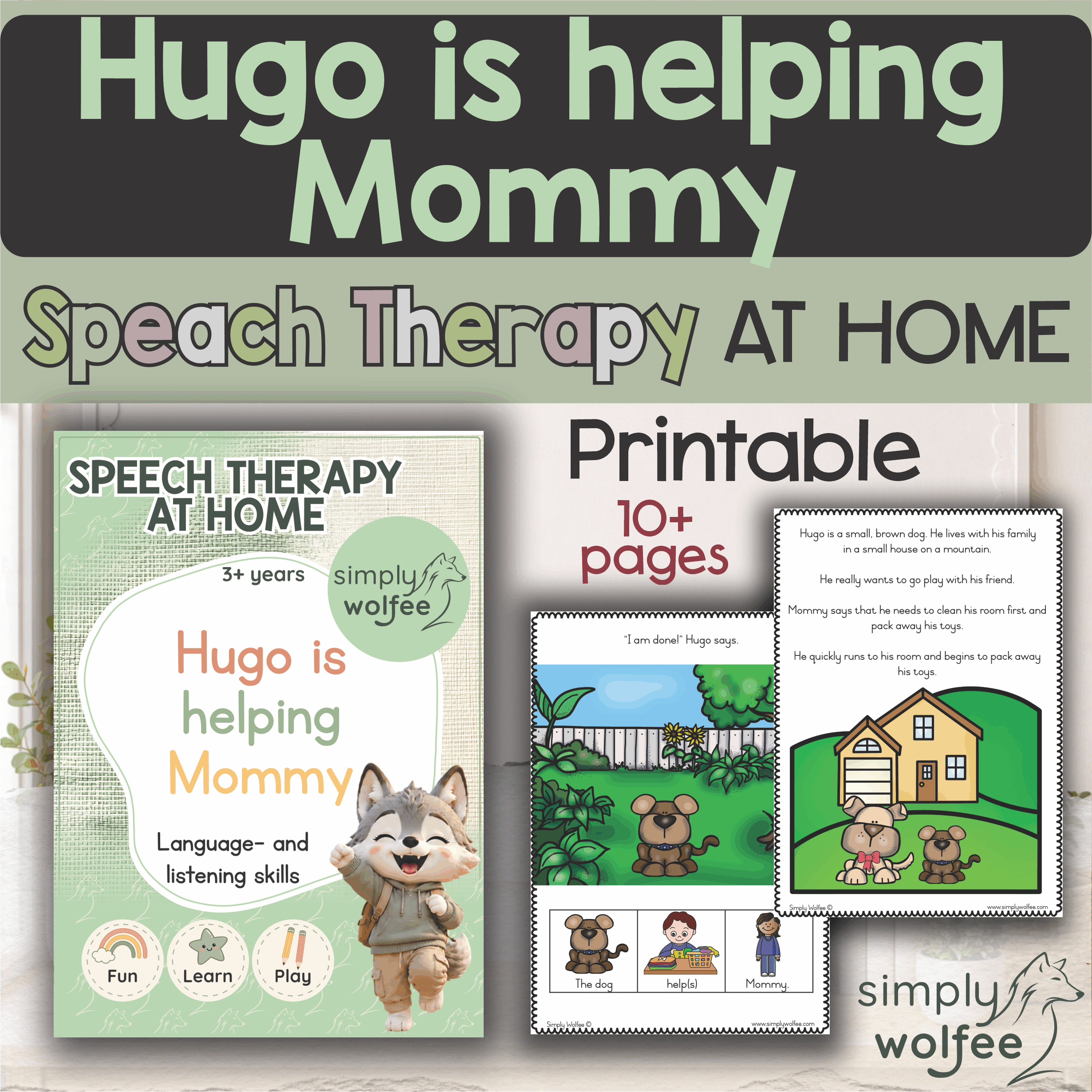 Speech Therapy at home - Hugo is helping Mommy